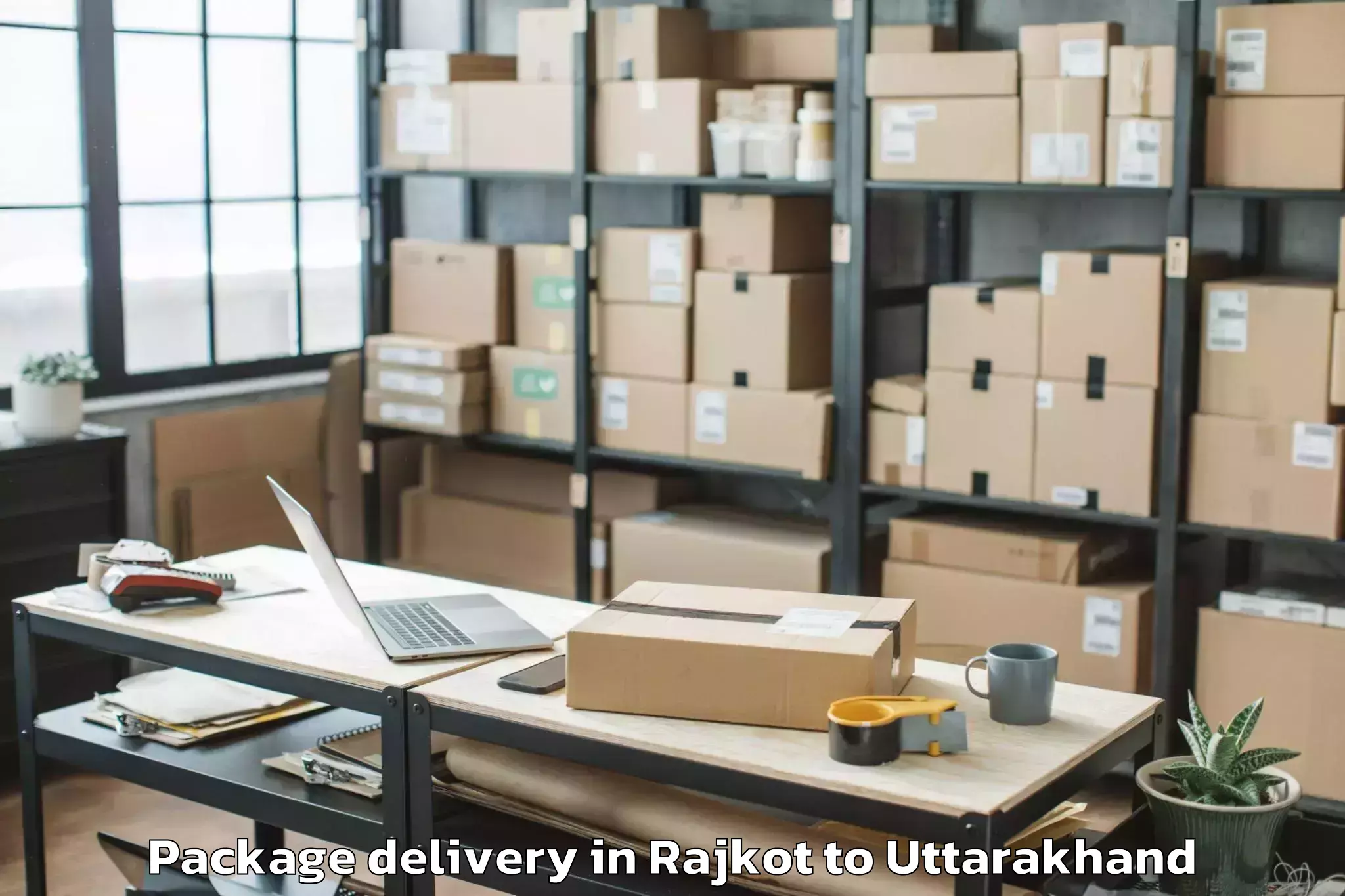 Rajkot to Uttarakhand Aawasiya Vishwavid Package Delivery